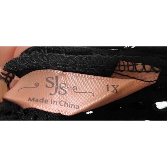 SJS Women's Plus Size Sleeveless Hooded Mesh Long Cardigan Black 1X - Picture 3 of 6